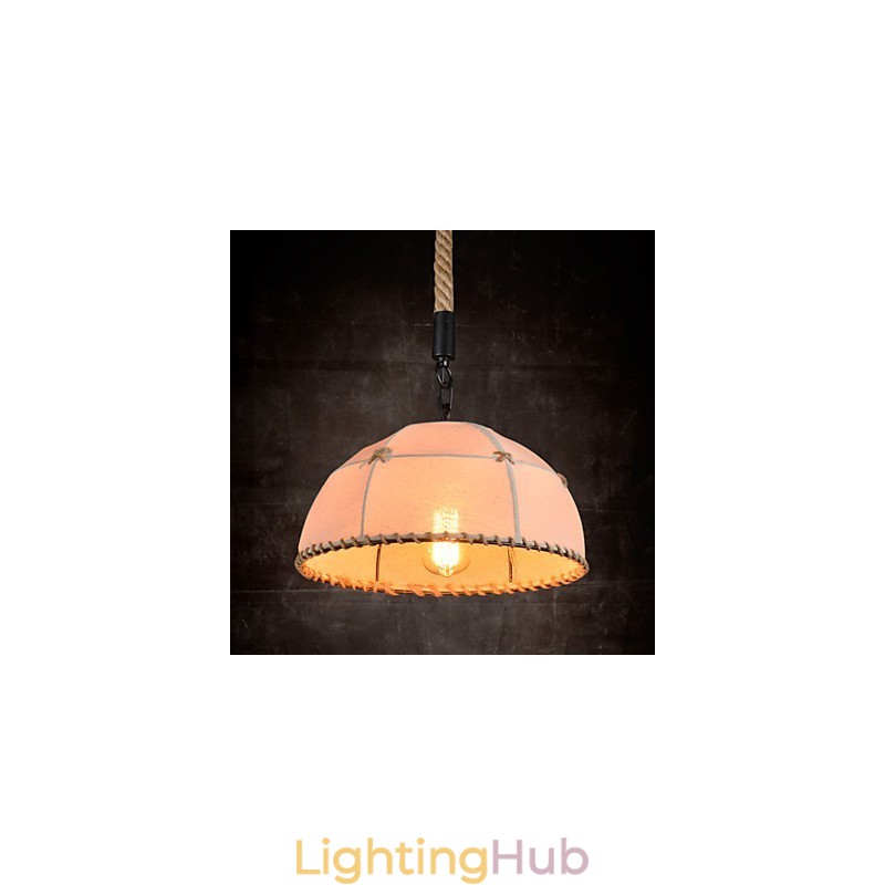 Retro handmake hemp rope countyard chandelier lamp in the industrial countryside style