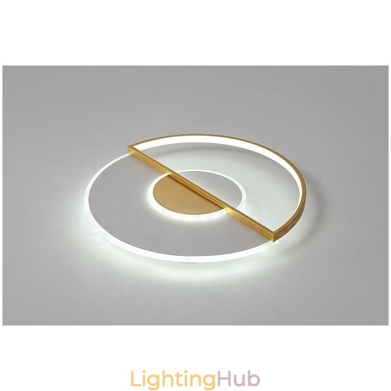 Gold Ultra Thin Modern Contemporary Nordic Style Flush Mount Ceiling Lights with Remote Control Also Can Be Used As Wall Light