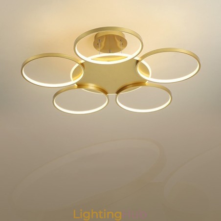 Gold Modern Contemporary Nordic Style Circle Ceiling Chandelier with Remote Control Also Can Be Used As Wall Light Gold Modern Contemporary Nordic Style Circle Ceiling Chandelier with Remote Control Also Can Be Used As Wall Light