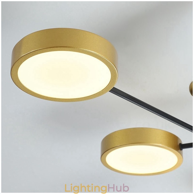Gold Black Ceiling Modern Metal Chandelier