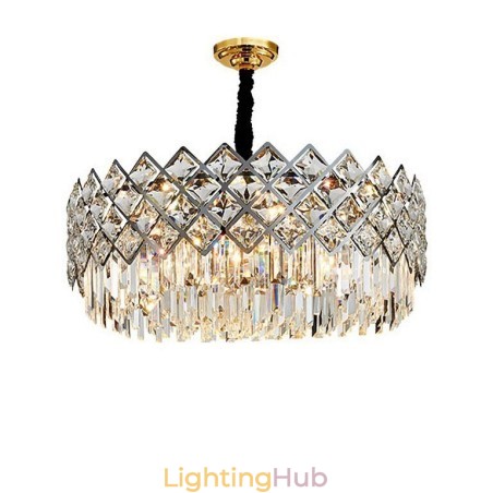Luxury Postmodern Silver Round K9 Crystal Pendant Chandelier Luxury Postmodern Silver Round K9 Crystal Pendant Chandelier