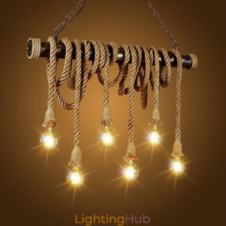 Vintage Traditional Classic Nordic Style Hemp Rope Chandelier Vintage Traditional Classic Nordic Style Hemp Rope Chandelier