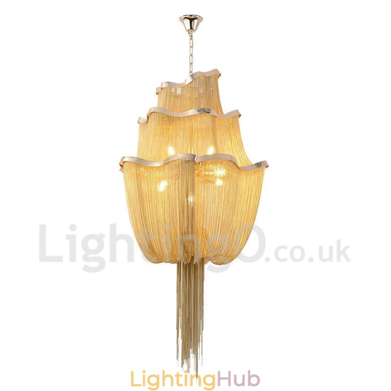 Tassels Chandelier Designer Pendant Light Silver Gold Colour