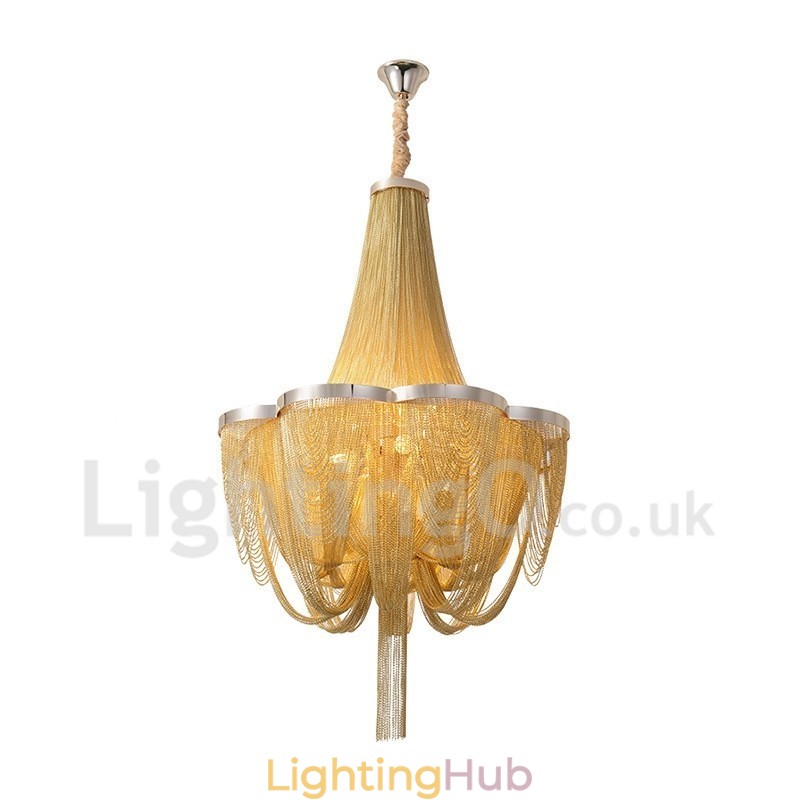 Tassels Chandelier Designer Pendant Light Silver Gold Colour