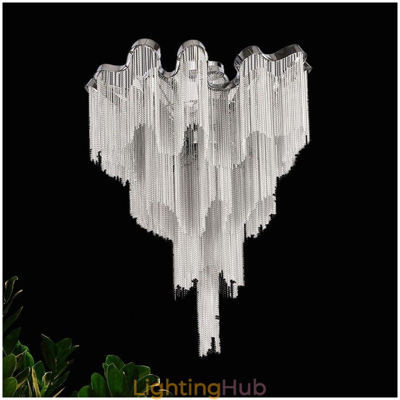 Tassels Chandelier Designer Ceiling Light Silver Gold Colour