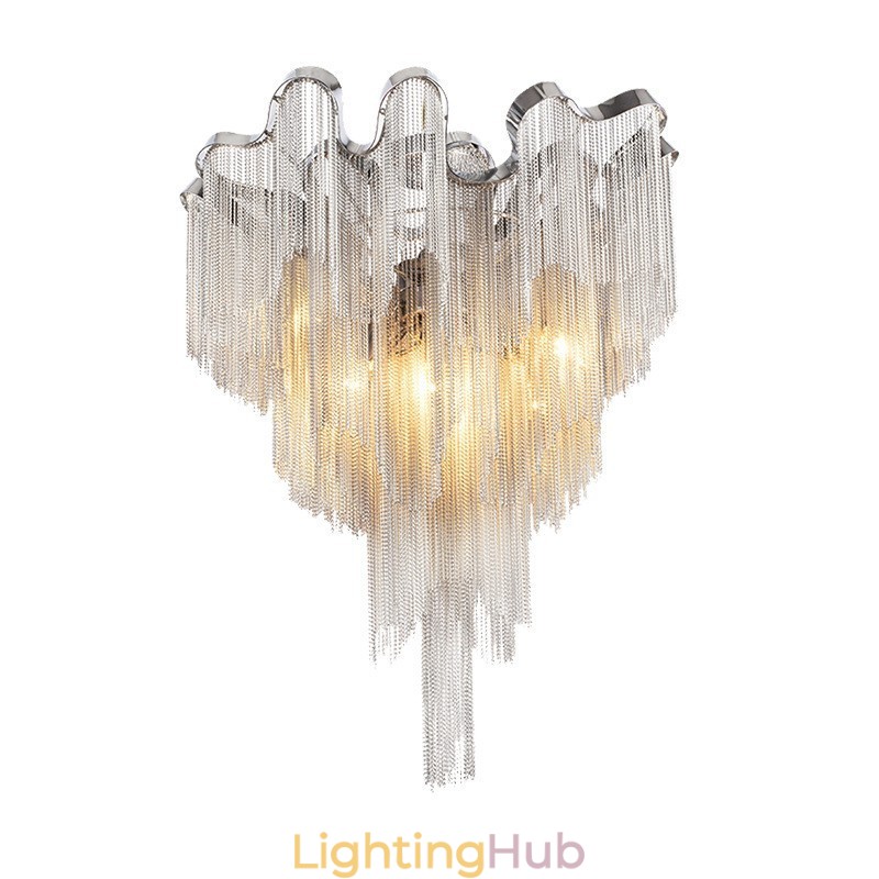 Tassels Chandelier Designer Ceiling Light Silver Gold Colour