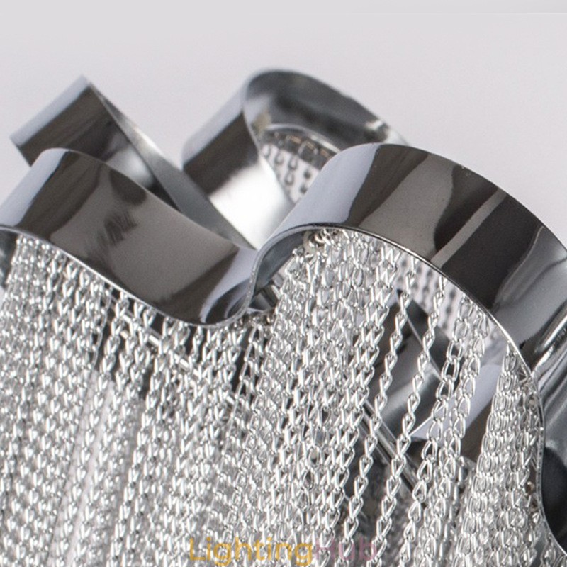 Tassels Chandelier Designer Ceiling Light Silver Gold Colour