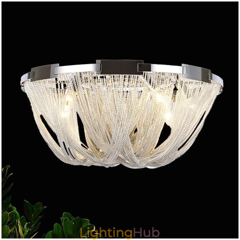 Tassels Chandelier Designer Ceiling Light Silver Gold Colour