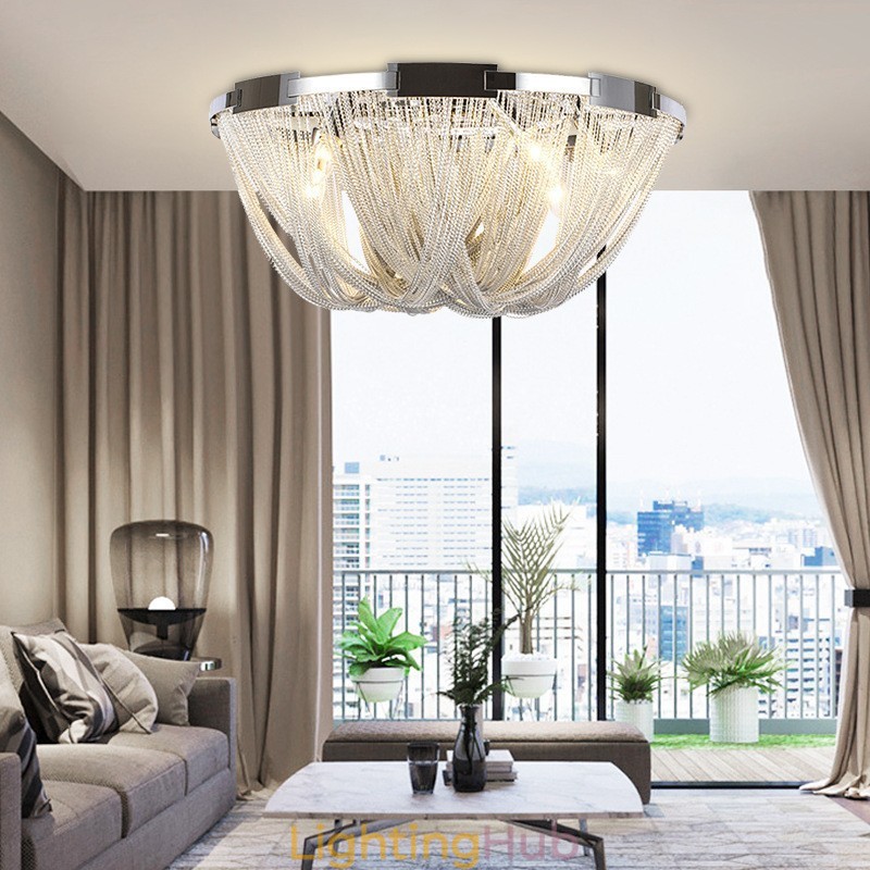 Tassels Chandelier Designer Ceiling Light Silver Gold Colour