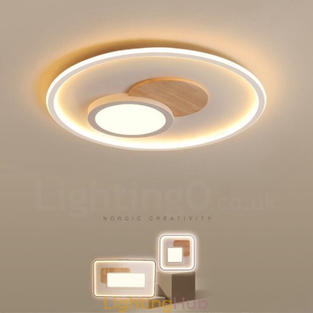 Wood Dimmable Modern Contemporary Nordic Style Flush Mount Round Ceiling Lights with Remote Control Also Can Be Used As Wall Light Wood Dimmable Modern Contemporary Nordic Style Flush Mount Round Ceiling Lights with Remote Control Also Can Be Used As Wall Light