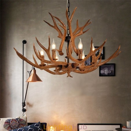 6 Light Rustic Artistic Retro Antler Antique Chandelier 6 Light Rustic Artistic Retro Antler Antique Chandelier