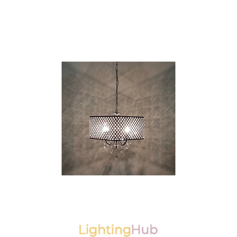 Traditional Classic Crystal Painting Metal Chandelier