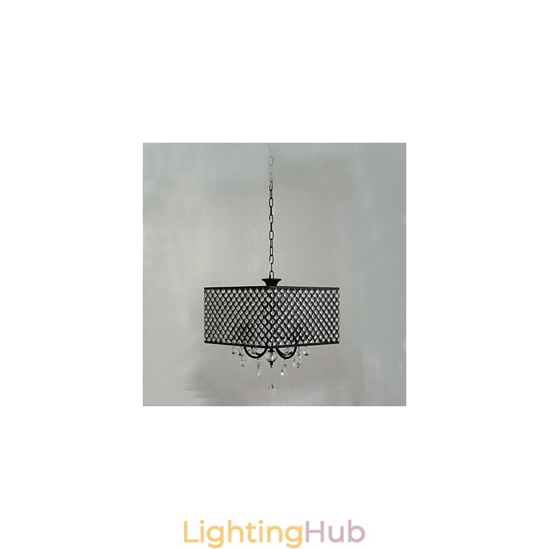 Traditional Classic Crystal Painting Metal Chandelier