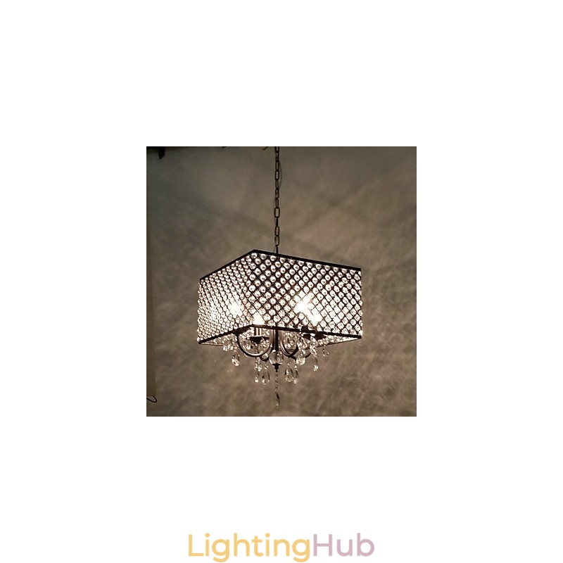 Traditional Classic Crystal Painting Metal Chandelier