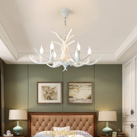 6 Light White Rustic Artistic Retro Antler Antique Chandelier 6 Light White Rustic Artistic Retro Antler Antique Chandelier