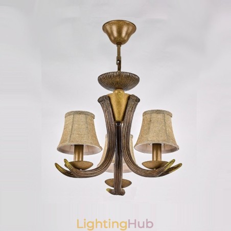 3 Light Rustic Artistic Retro Antler Antique Chandelier with Shades 3 Light Rustic Artistic Retro Antler Antique Chandelier with Shades