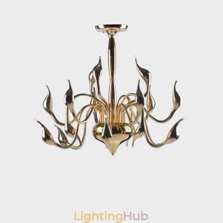15 Light Gold Modern Contemporary Electroplated Metal Chandelier 15 Light Gold Modern Contemporary Electroplated Metal Chandelier