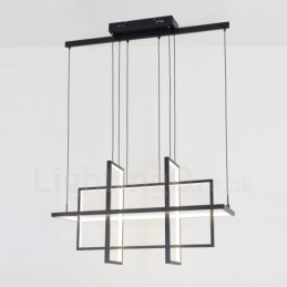 Dimmable Pendant Light Modern Design Four Rectangles