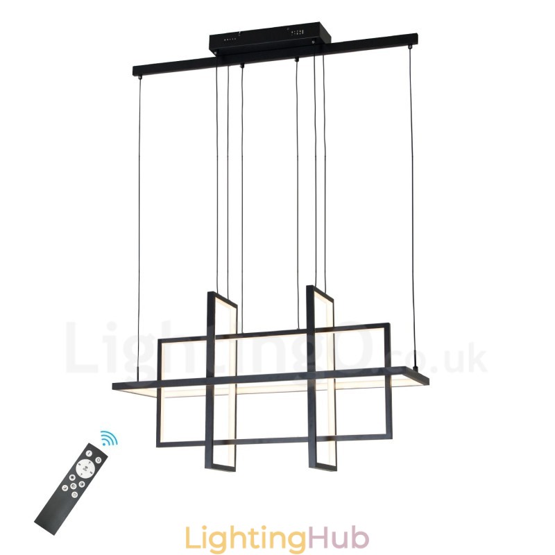 Dimmable Pendant Light Modern Design Four Rectangles
