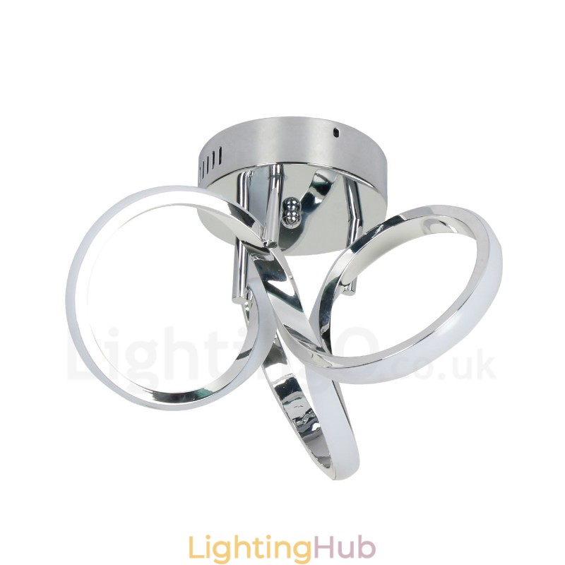 Triac Switch Dimmable Chrome Modern Contemporary Nordic Style Flush Mount Round Ceiling Light