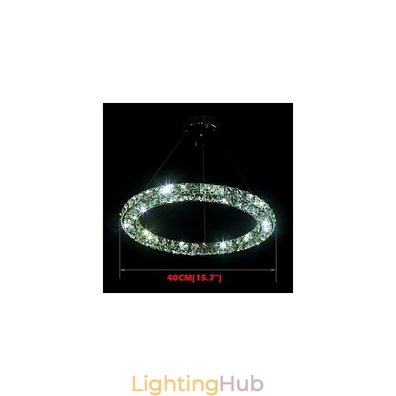 Crystal Pendant Lighting Modern Single D40CM Three Sides K9 Crystal Indoor Ceiling Lights Lamp Fixtures