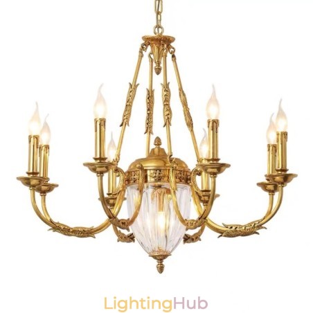 Luxury French All Copper Crystal Chandelier Lamp Dining luminaire Chandelier Luxury French All Copper Crystal Chandelier Lamp Dining luminaire Chandelier
