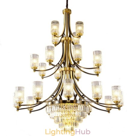 Big Luxury Copper Crystal Chandelier for 12+8+4 Light Holder Big Luxury Copper Crystal Chandelier for 12+8+4 Light Holder