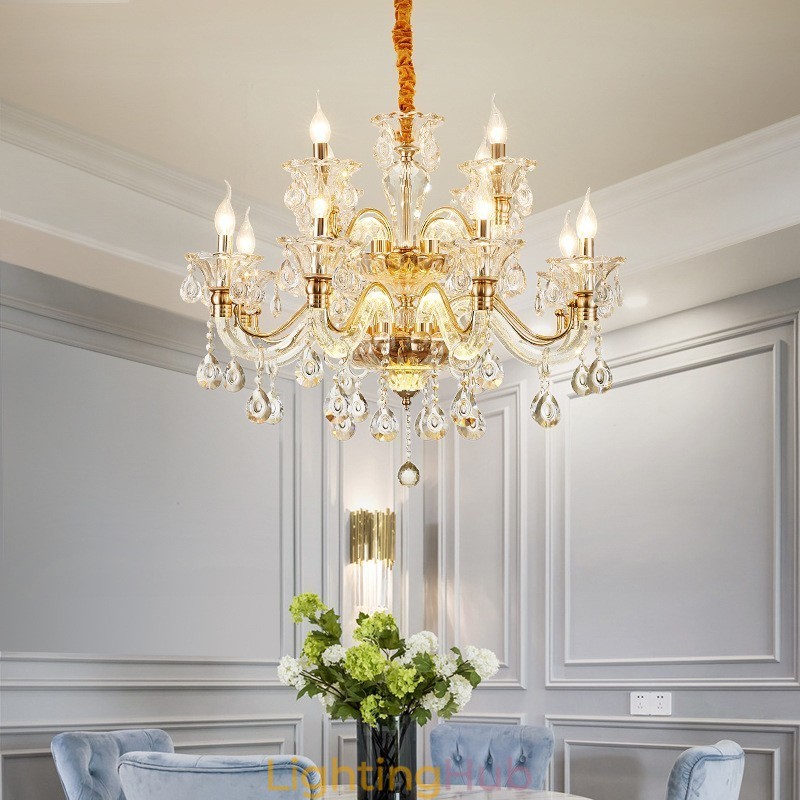 Luxury Crystal Chandelier K9 Crystal Chandelier with Glowing Arm