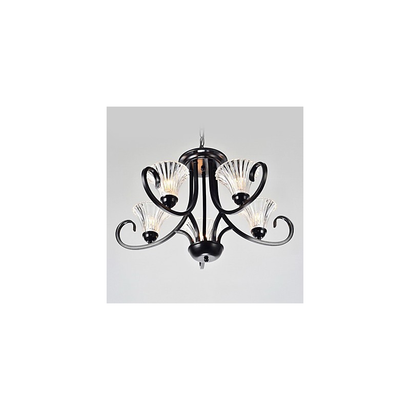 European Style Vintage 5 Light Chandelier With Horned Arm