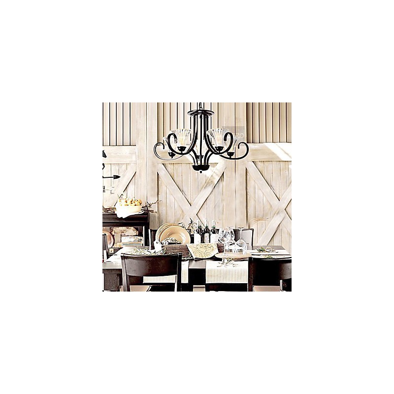 European Style Vintage 5 Light Chandelier With Horned Arm