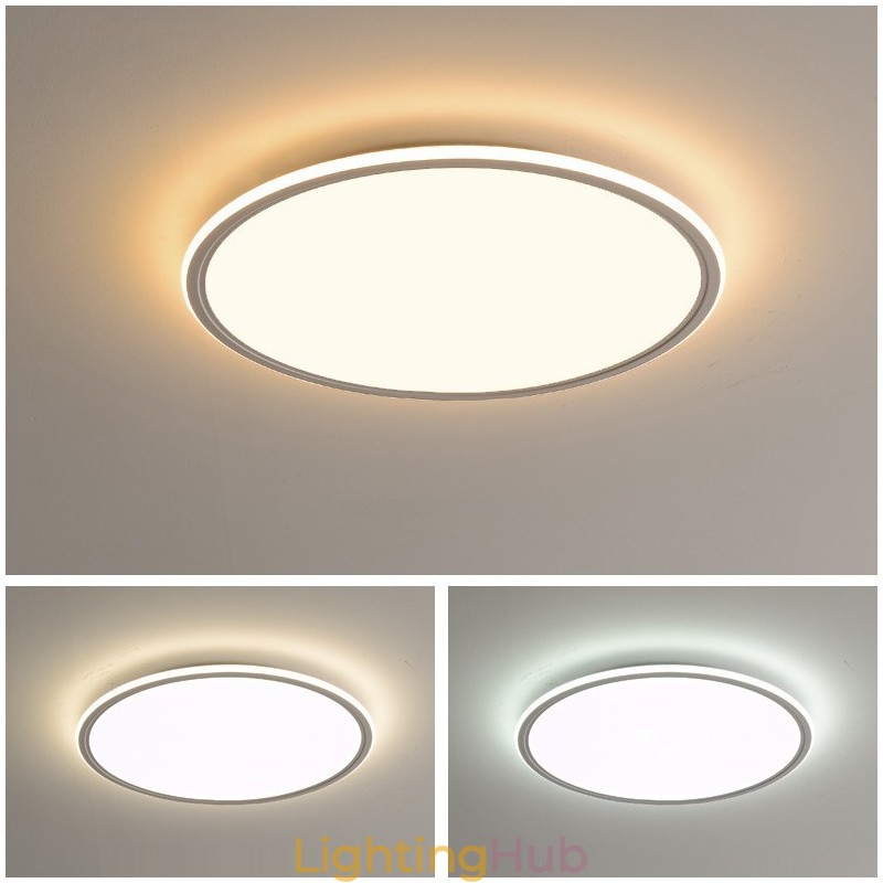 Nordic 3.5cm Thickness Round Full Spectrum Eye Protection Indoor Dimmable Ceiling Light