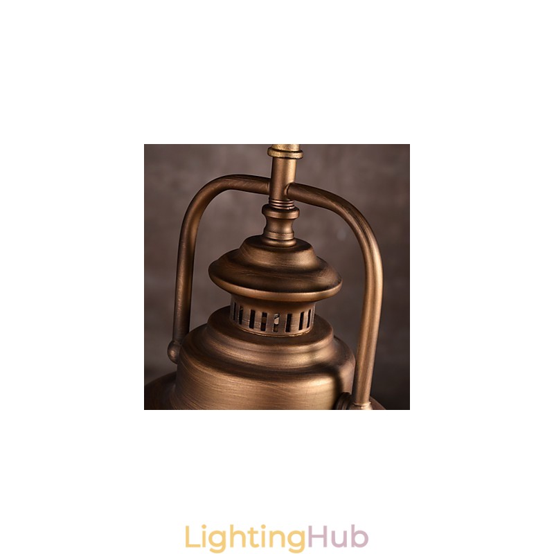 Retro Pendant Light with Metal Umbrella Shade in Old Factory Style