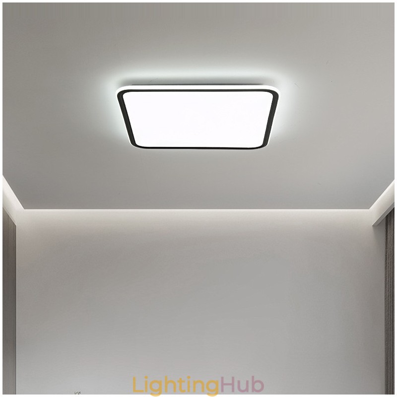 Modern Dimmable Square Flush Mount Ceiling Light Indoor Lighting Fixture