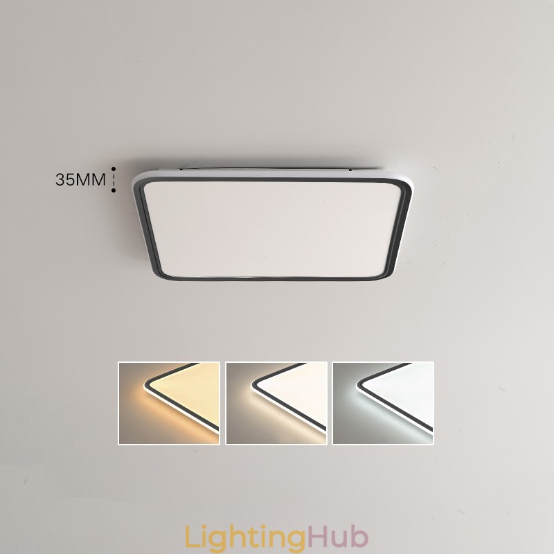 Modern Dimmable Square Flush Mount Ceiling Light Indoor Lighting Fixture