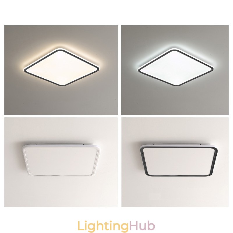 Modern Dimmable Square Flush Mount Ceiling Light Indoor Lighting Fixture