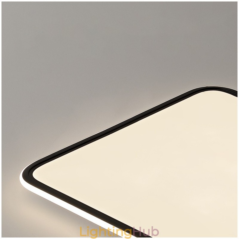 Modern Large Size Dimmable Rectangle Flush Mount Ceiling Light Indoor Lighting Fixture