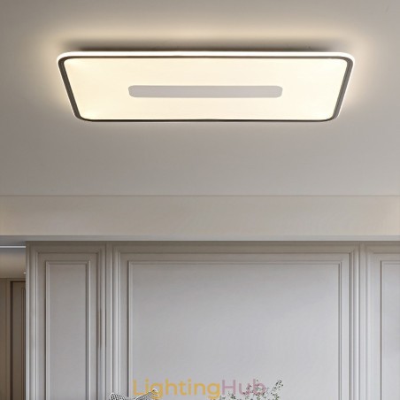 Modern Large Size Dimmable Rectangle Flush Mount Ceiling Light Full Spectrum Eye Protection Modern Large Size Dimmable Rectangle Flush Mount Ceiling Light Full Spectrum Eye Protection