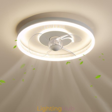 Modern Round Ultra thin Silent Invisible Full Spectrum Eye Protection Dimmable Flush Mounted Fan Light Modern Round Ultra thin Silent Invisible Full Spectrum Eye Protection Dimmable Flush Mounted Fan Light