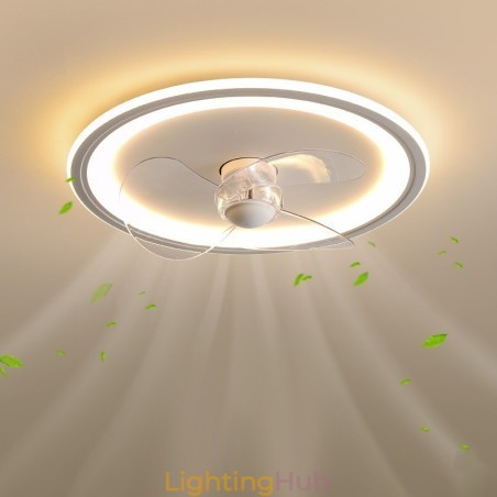 Nordic Round Ultra thin Silent Invisible Dimmable Flush Mounted Fan Light Full Spectrum Eye Protection Nordic Round Ultra thin Silent Invisible Dimmable Flush Mounted Fan Light Full Spectrum Eye Protection