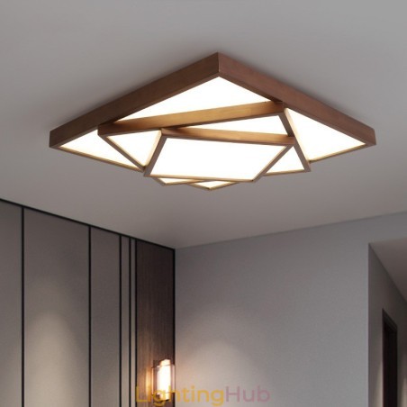 3 Tiers Square Black Walnut Wood Modern Contemporary Nordic Style Flush Mount Wood Ceiling Light Also Can Be Used As Wall Light 3 Tiers Square Black Walnut Wood Modern Contemporary Nordic Style Flush Mount Wood Ceiling Light Also Can Be Used As Wall Light