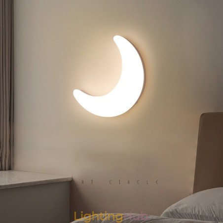 20W Nordic Indoor Moon Shape Children's Room Wall Sconces Ceiling Lights 20W Nordic Indoor Moon Shape Children's Room Wall Sconces Ceiling Lights