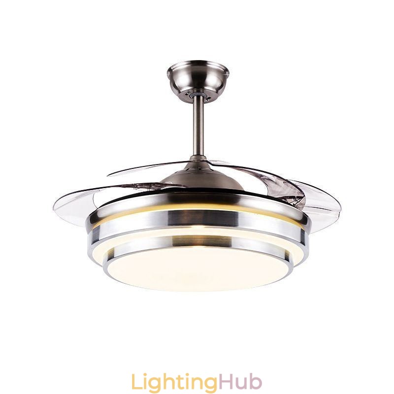 Modern Ceiling Fan Lamp ABS Fan Blade Acrylic Lighting