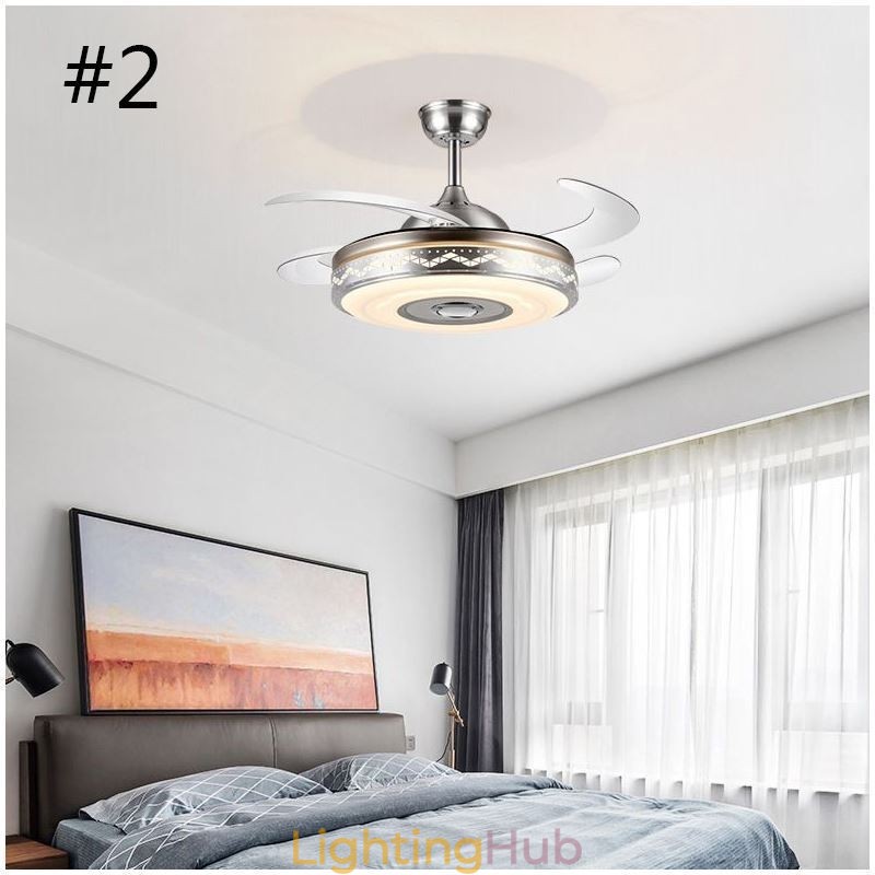 Modern Eletriplating Ceiling Fan Inverter Fan Light