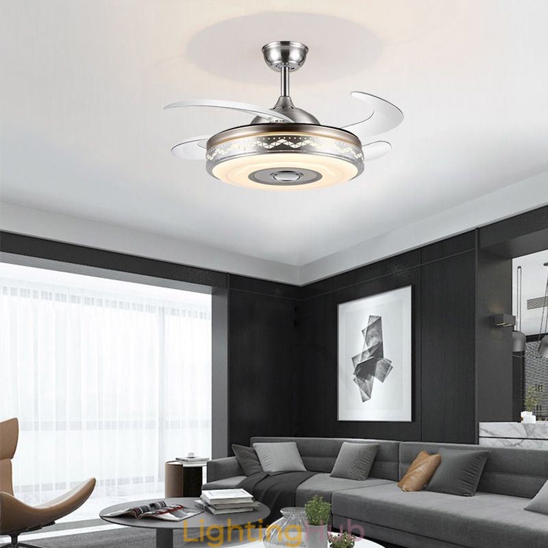 Modern Eletriplating Ceiling Fan Inverter Fan Light