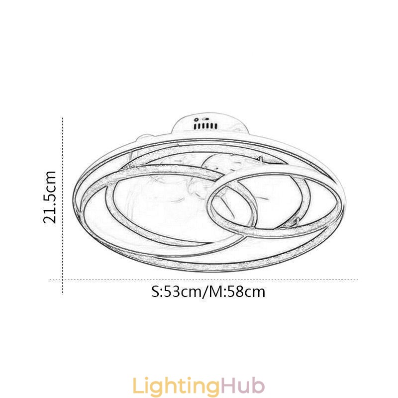 Modern Ceiling Lights Circle Rings Designer Ceiling Fan