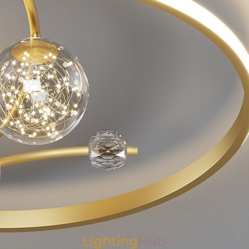Ceiling Fan with Lights Decor Ventilator Lamp Acrylic