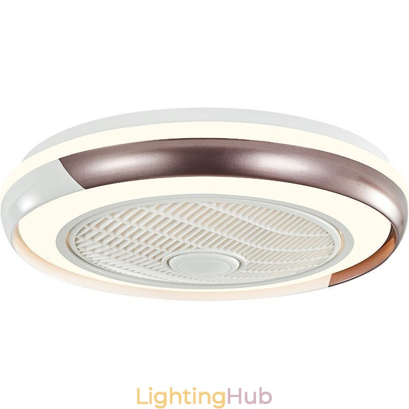 Modern Ceiling Fan Lights Acrylic Round Ceiling Lamp With Remote Control