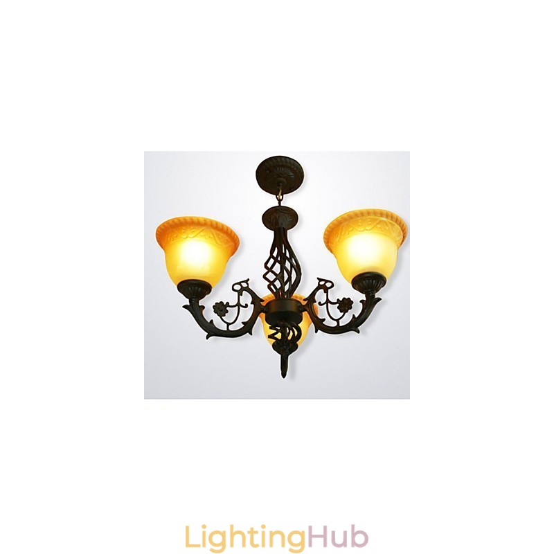 Vintage Wrought Iron Chandelier
