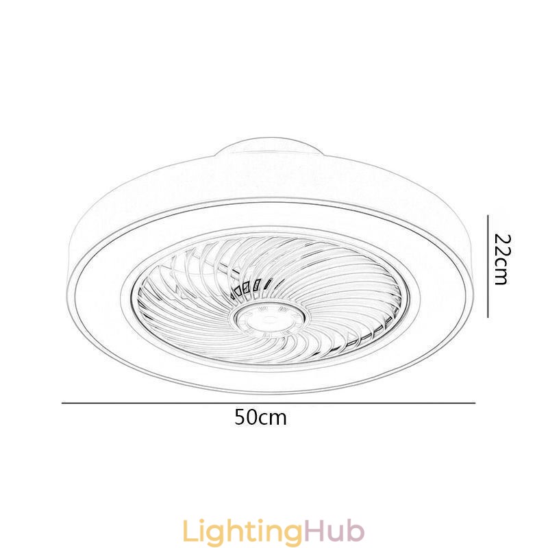Modern Ceiling Fan Lights With Remote Control Acrylic Round Ceiling Lamp