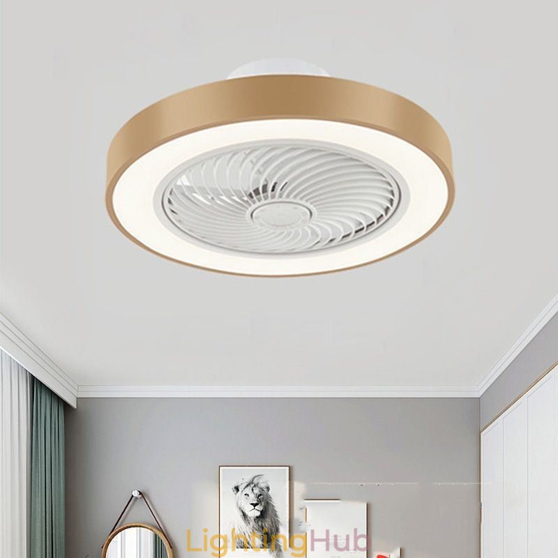 Modern Ceiling Fan Lights With Remote Control Acrylic Round Ceiling Lamp
